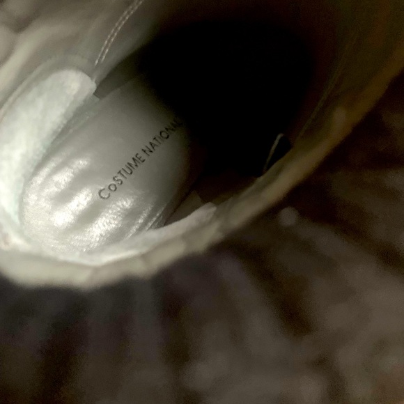 CoSTUME NATIONAL Leather Booties 37.5/A Italy - Picture 6 of 9